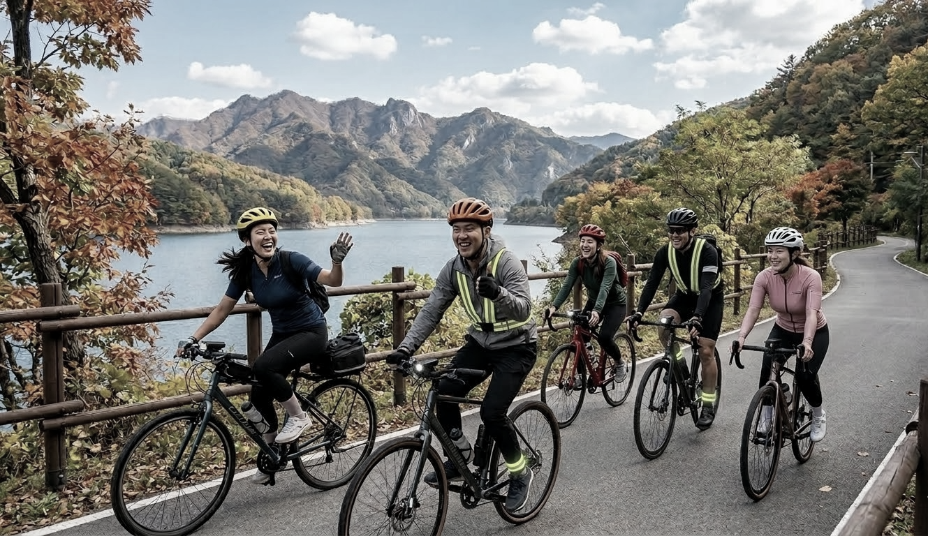 즐겁게 라이딩하는 란도너들